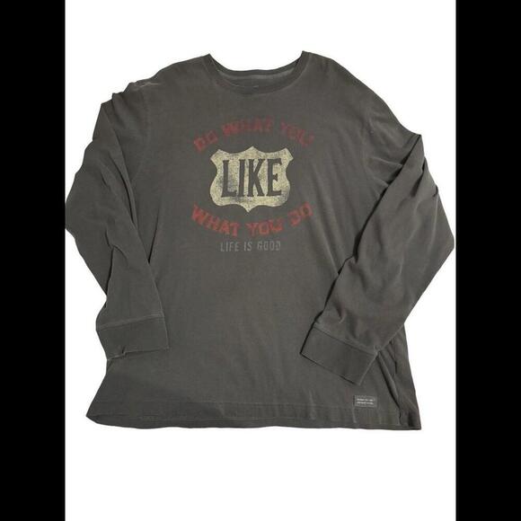 Life Is Good Do What You Like Mens Long Sleeve T Shirt Size L - Picture 1 of 3